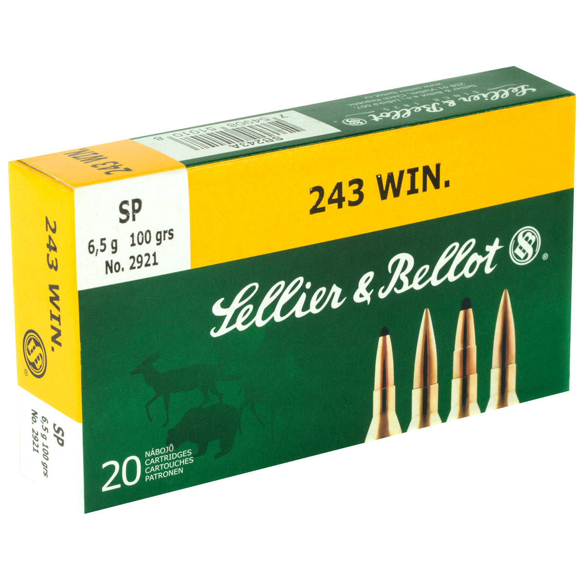 S&amp;B 243WIN 100GR SP 20/500 - American Ordnance
