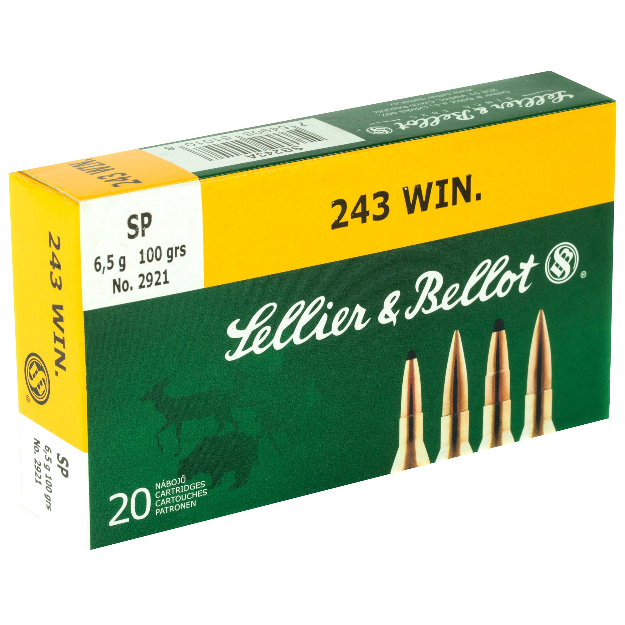 S&B 243WIN 100GR SP 20/500 - American Ordnance