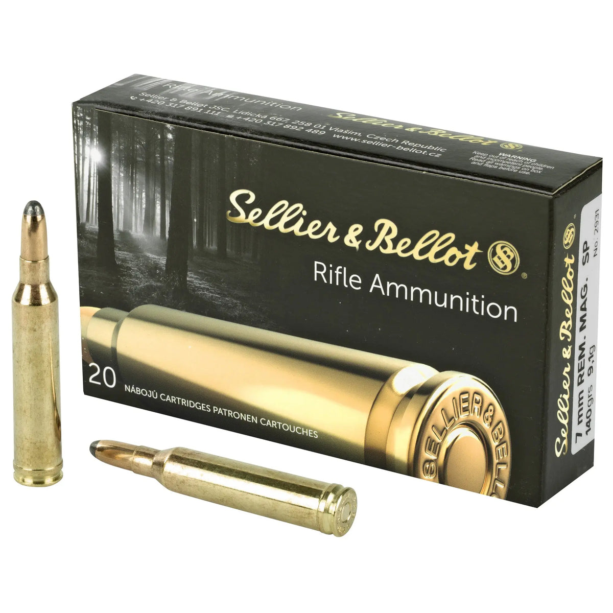 S&amp;B 7MM REM 140GR SP 20/400 - American Ordnance