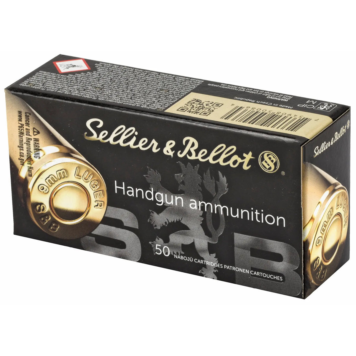 S&amp;B 9MM 124GR JHP 50/1000 - American Ordnance