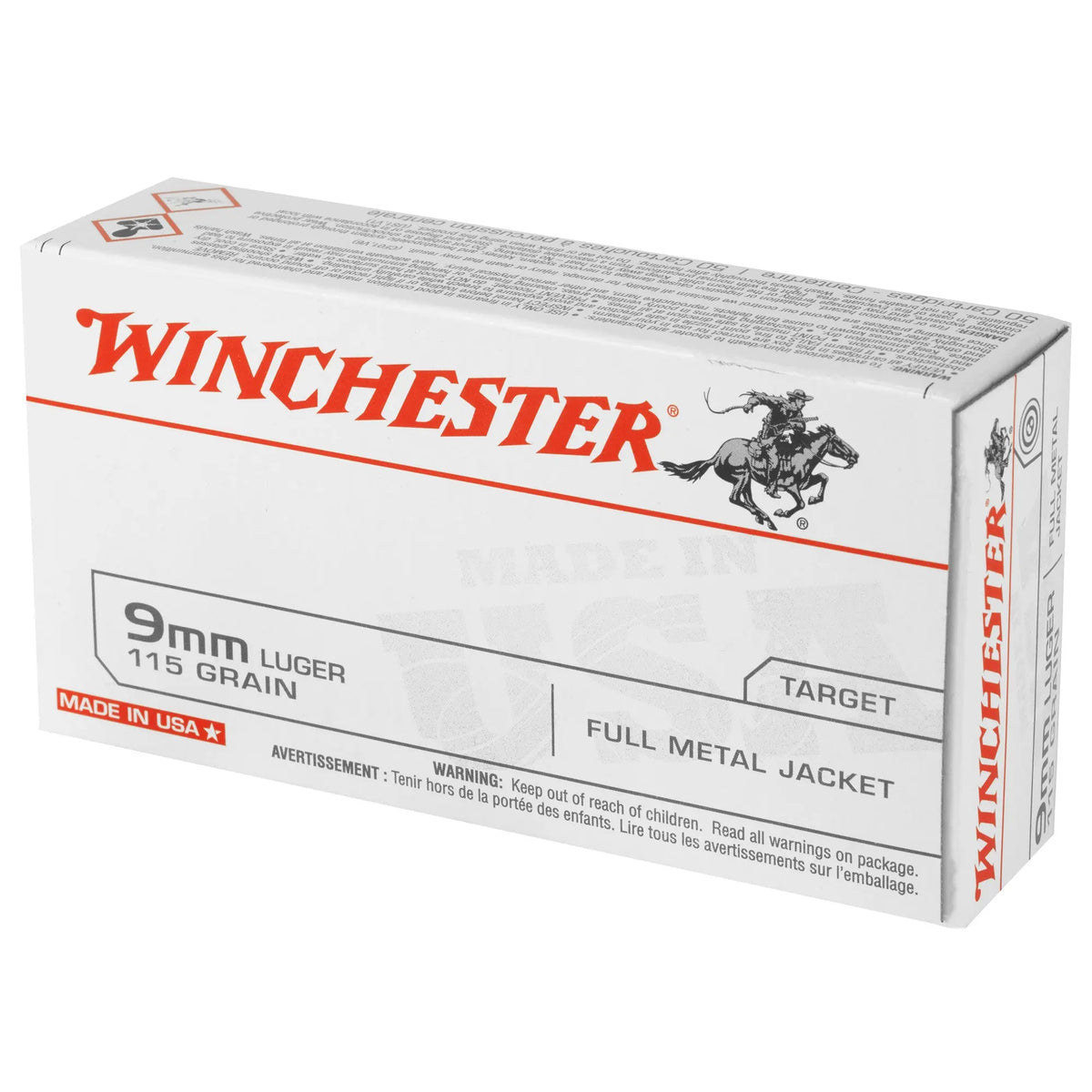 WIN USA 9MM 115GR FMJ 50/500 - American Ordnance
