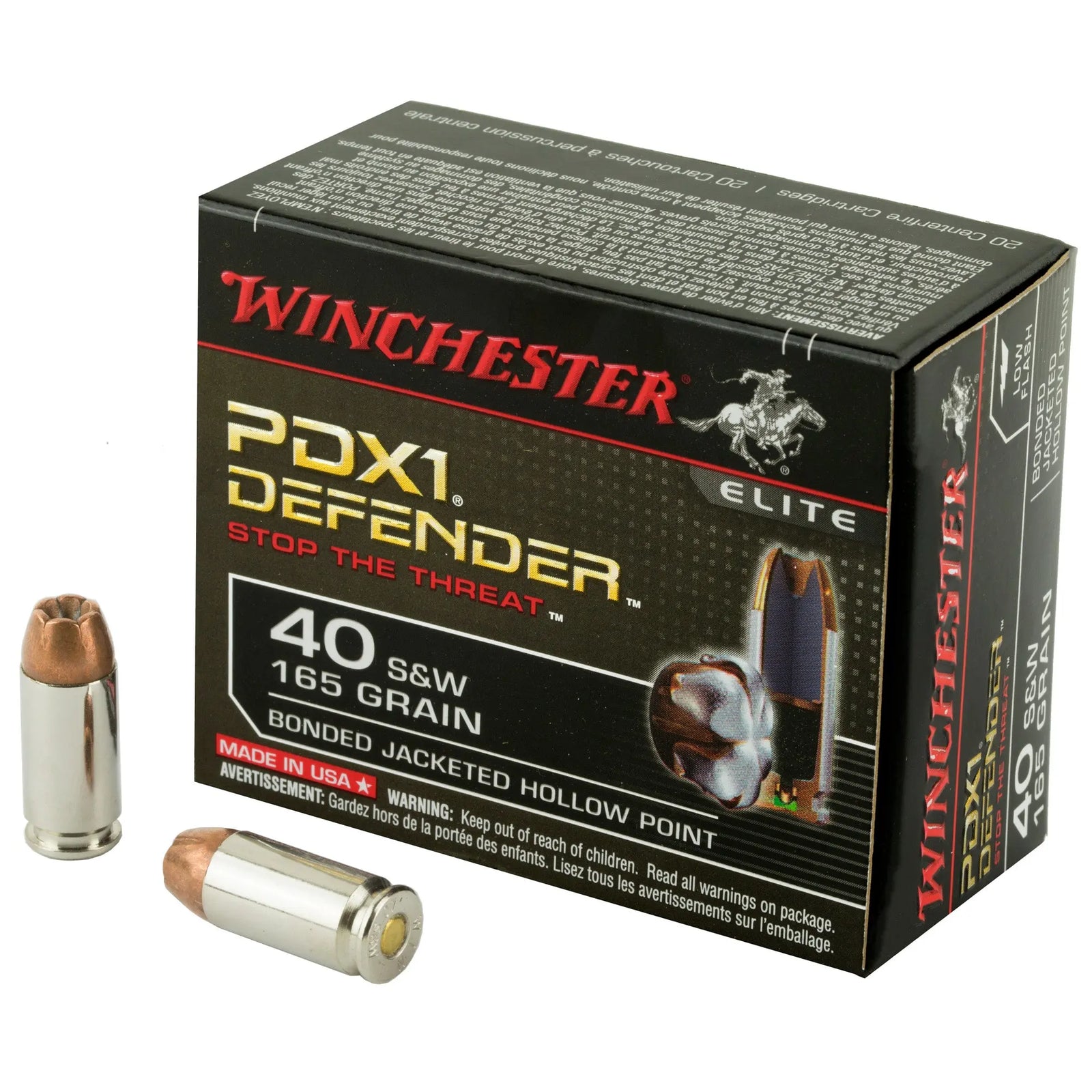 WIN DEFENDER 40SW 165GR JHP 20/200 - American Ordnance
