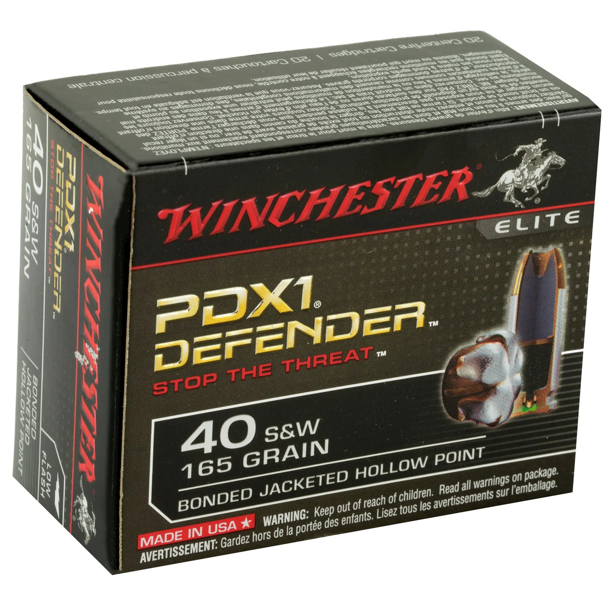 WIN DEFENDER 40SW 165GR JHP 20/200 - American Ordnance