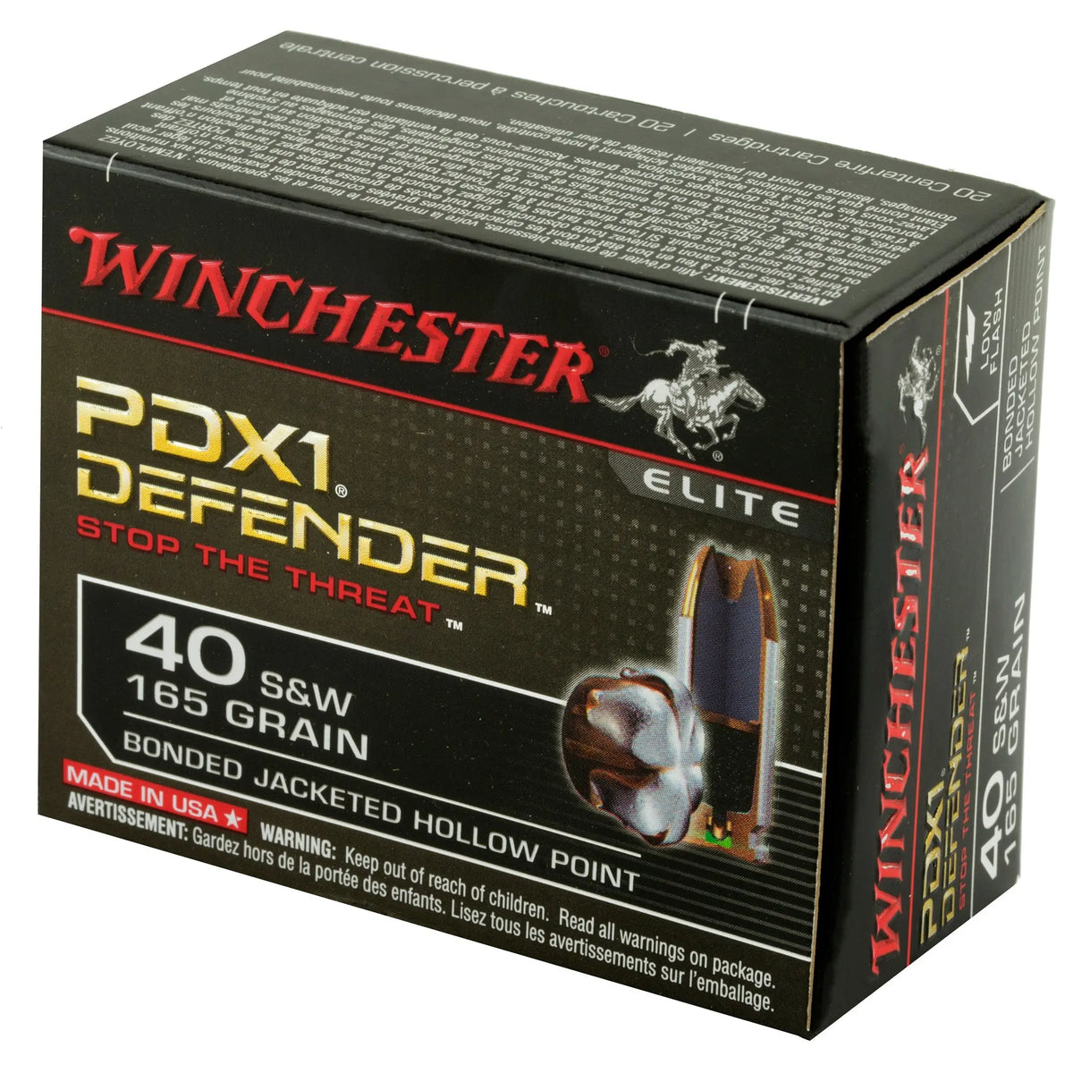 WIN DEFENDER 40SW 165GR JHP 20/200 - American Ordnance