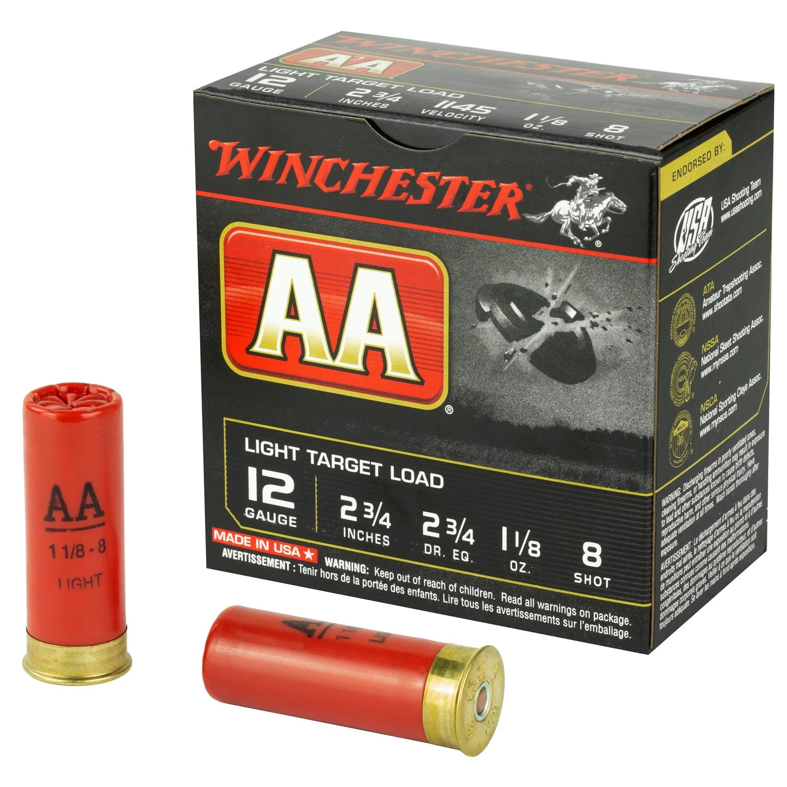 WIN AA TRGT 12GA 2.75" #8 25/250 - American Ordnance