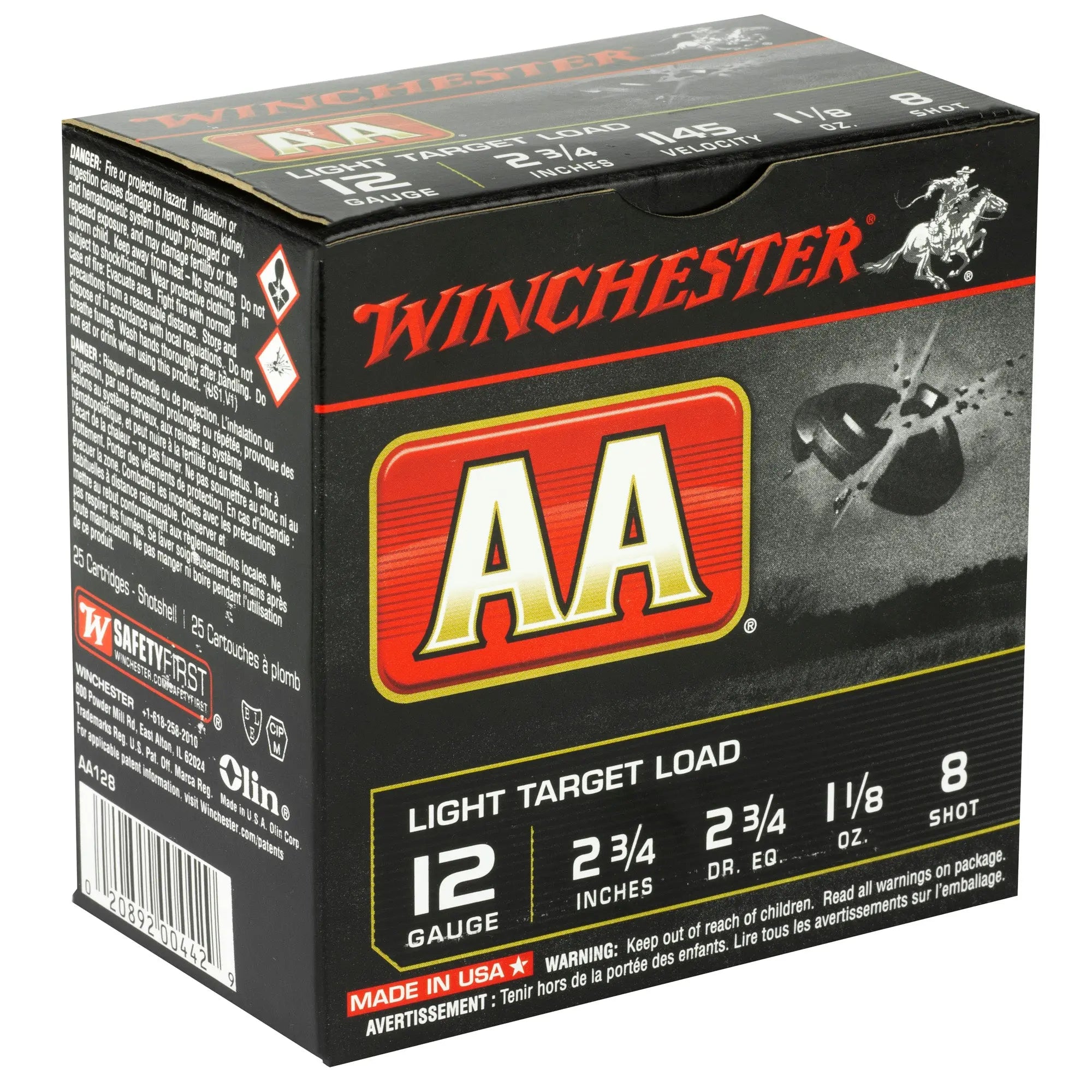 WIN AA TRGT 12GA 2.75" #8 25/250 - American Ordnance