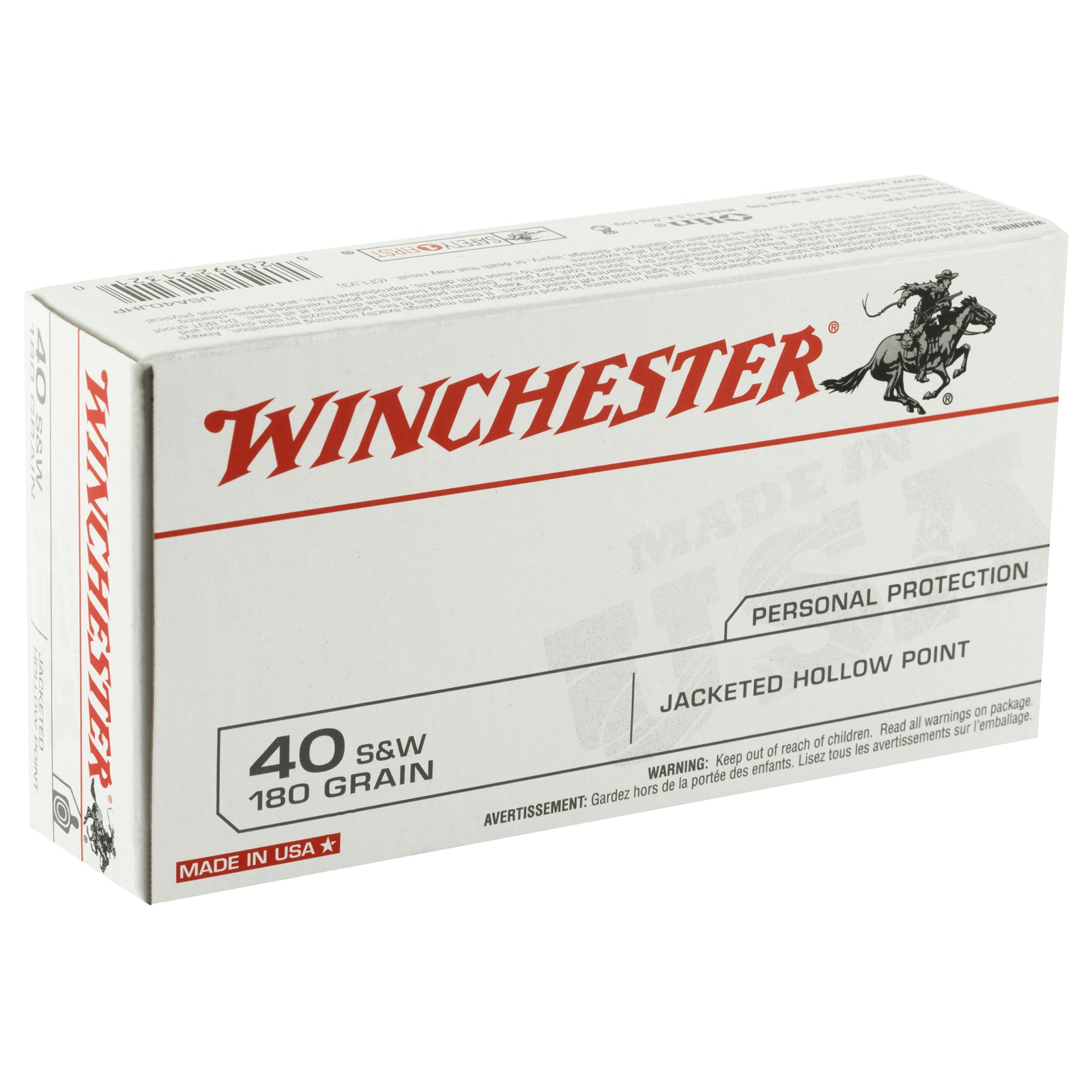 WIN USA 40SW 180GR JHP 50/500 - American Ordnance