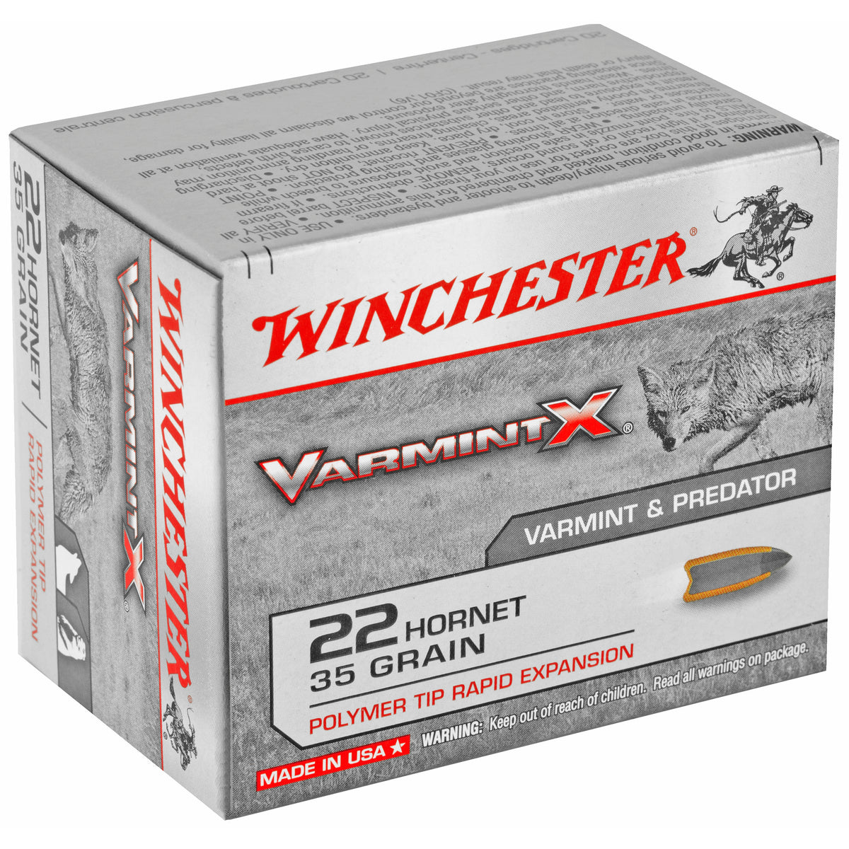 WINCHESTER 22 HORNET 35GR VARMINT XP 20RD