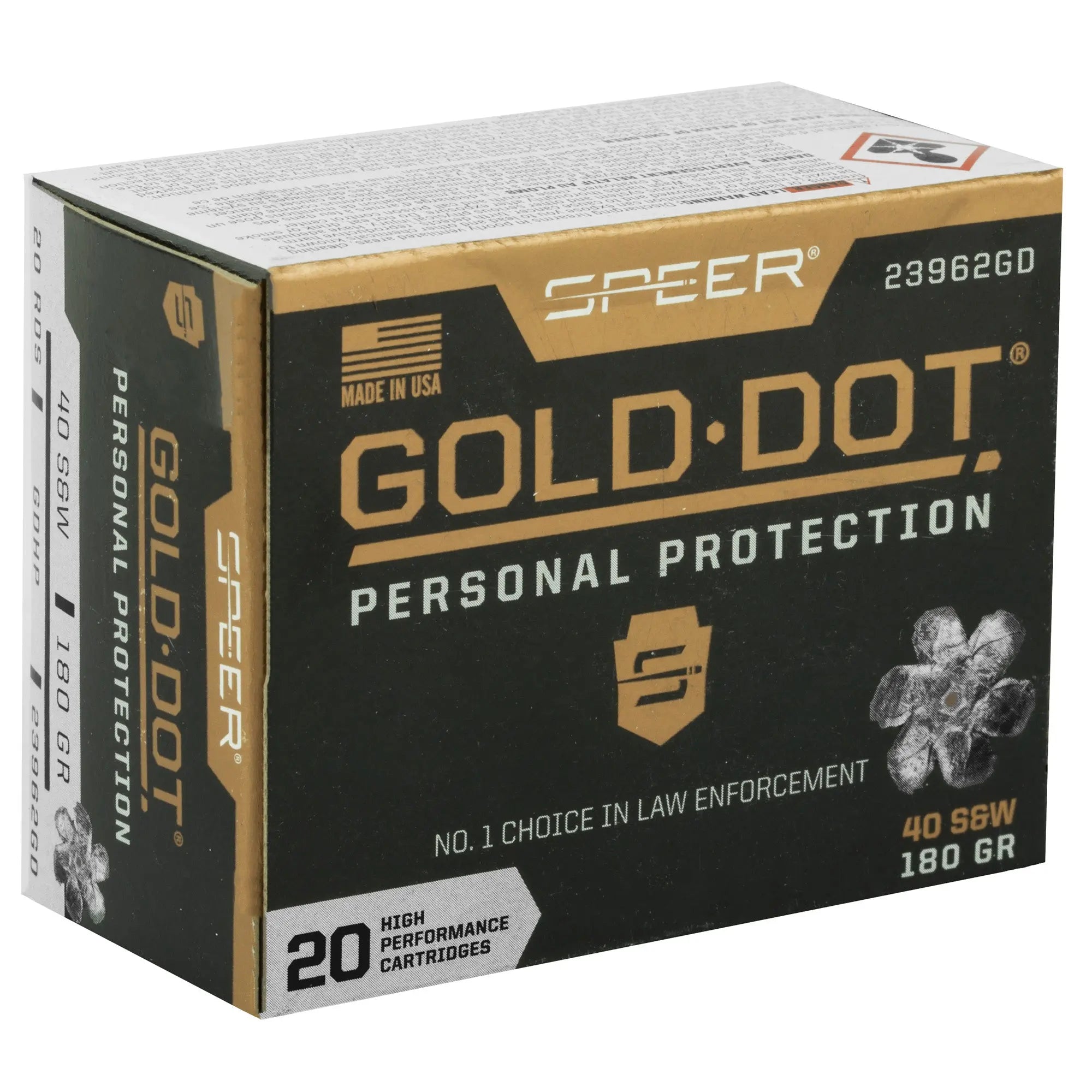SPR GOLD DOT 40SW 180GR HP 20/200 - American Ordnance