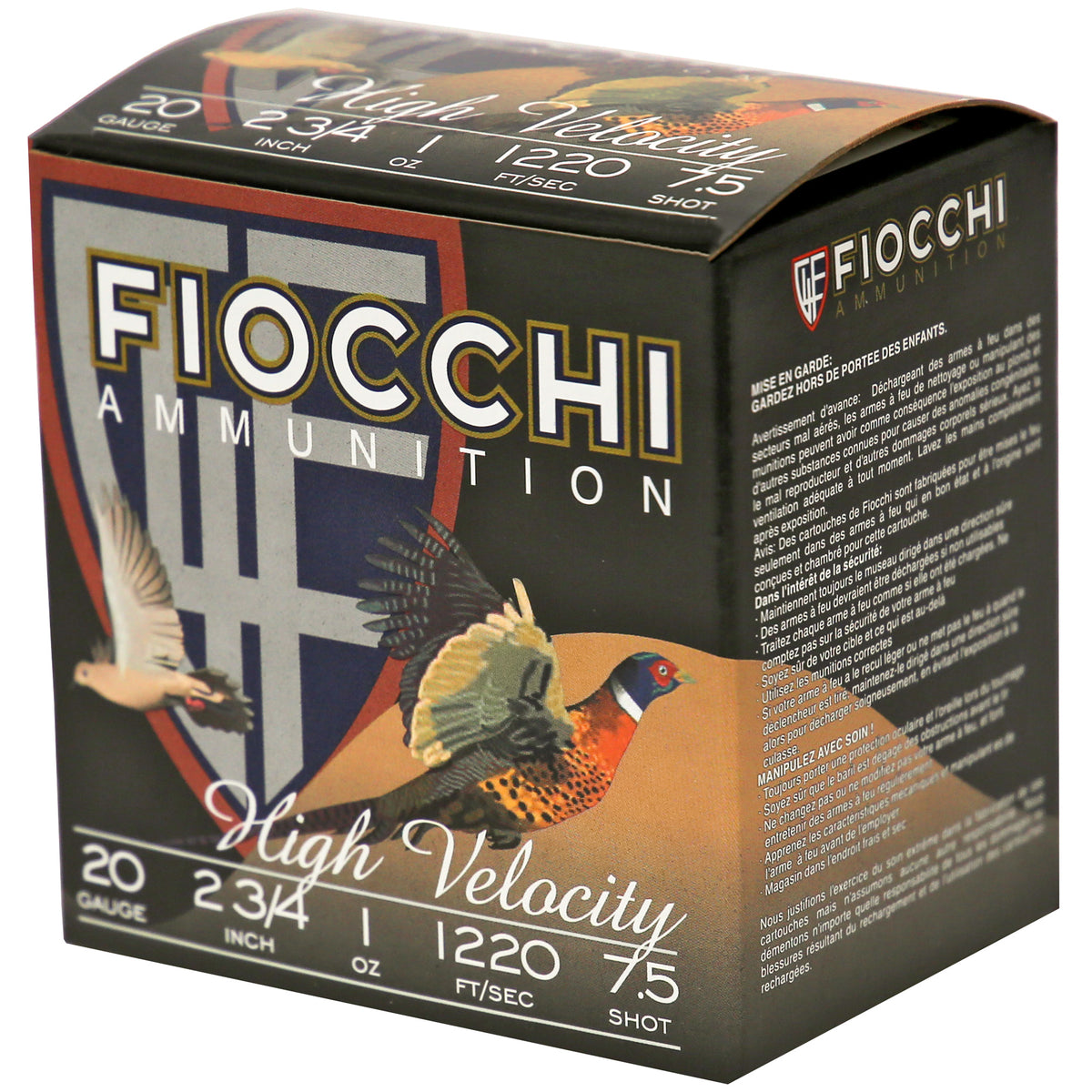FIOCCHI 20GA #7.5 HV LD HUNT 25RD
