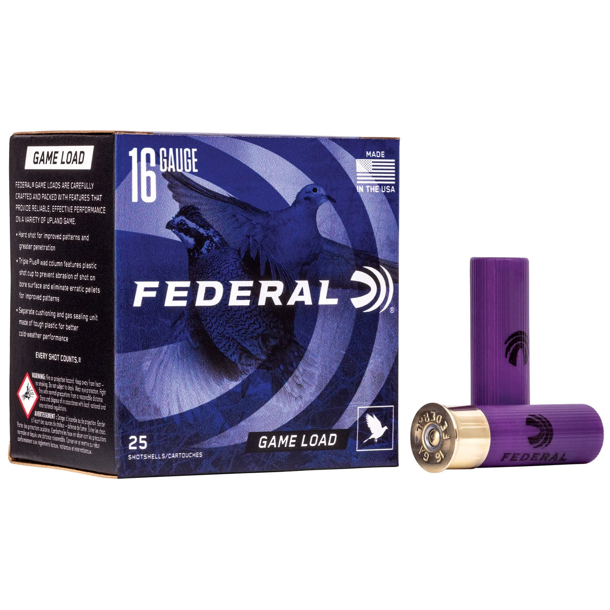 FED GAME LOAD 16GA 2 3/4&quot; #8 25/250 - American Ordnance