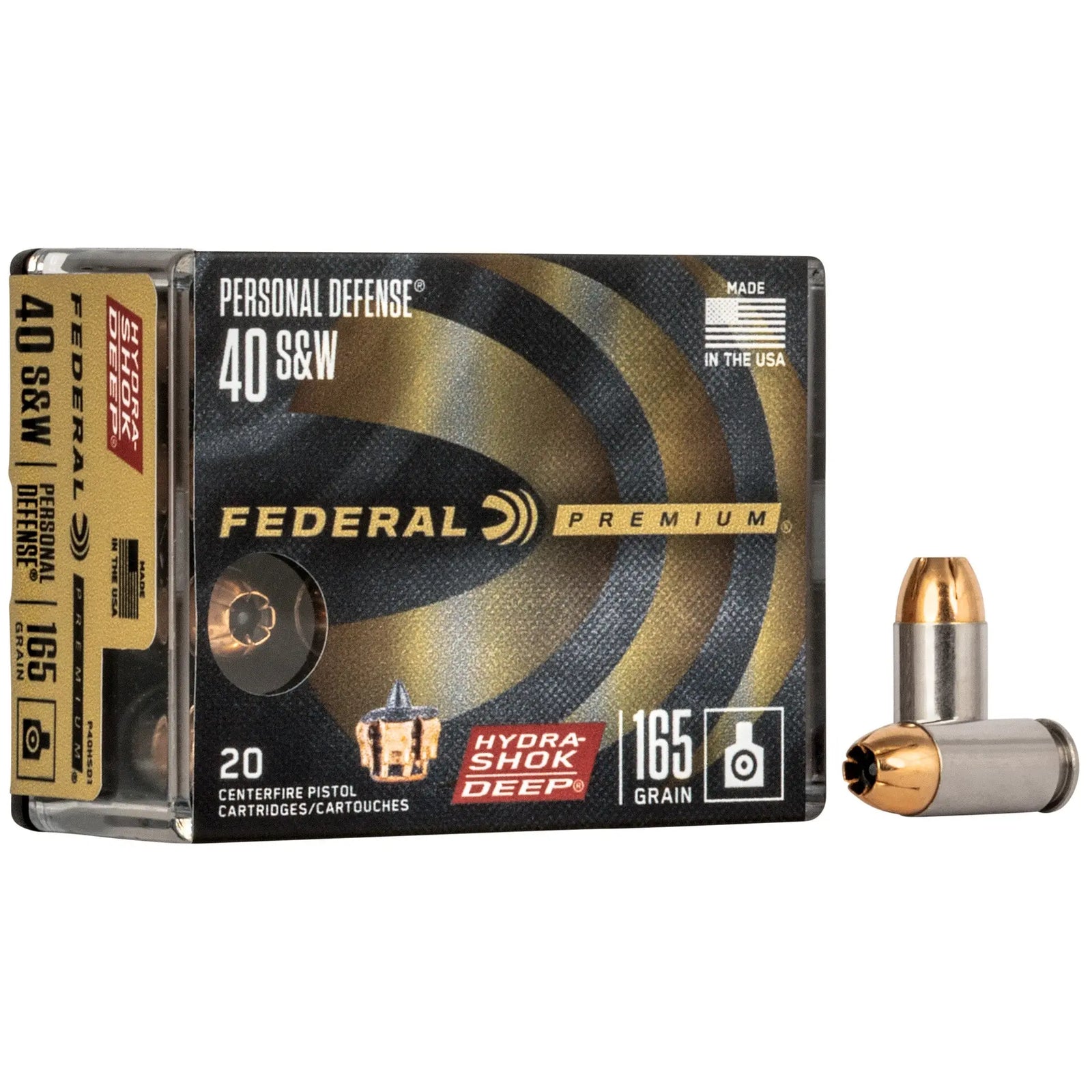 FED HYDSHK DP 40S&W 165GR JHP 20/200 - American Ordnance