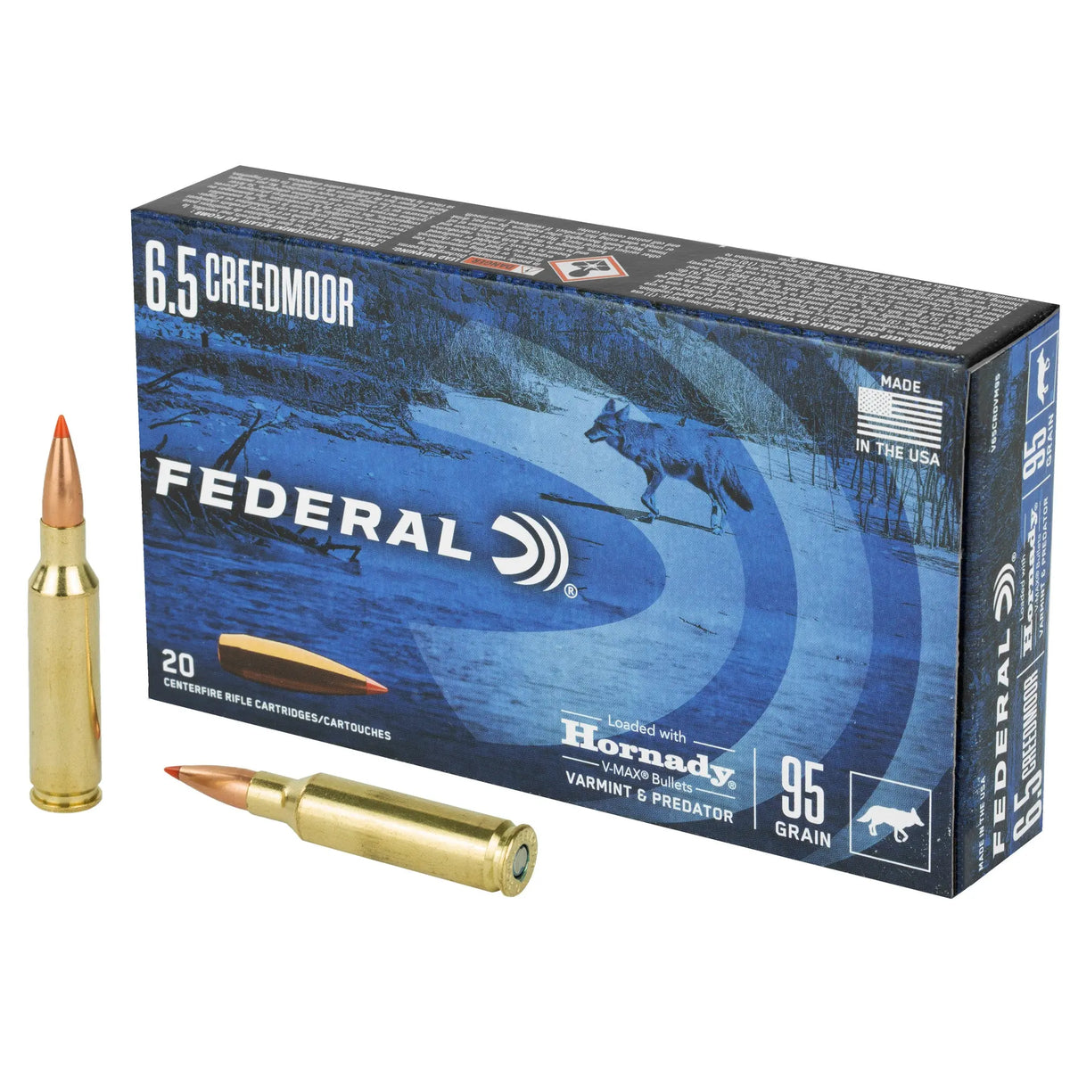 FED V&amp;P 6.5 CM 95GR HRNDY V-MAX 20/2 - American Ordnance