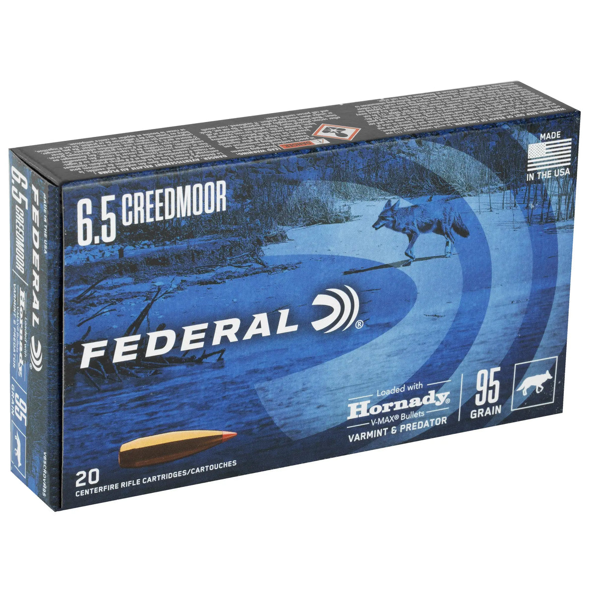 FED V&amp;P 6.5 CM 95GR HRNDY V-MAX 20/2 - American Ordnance