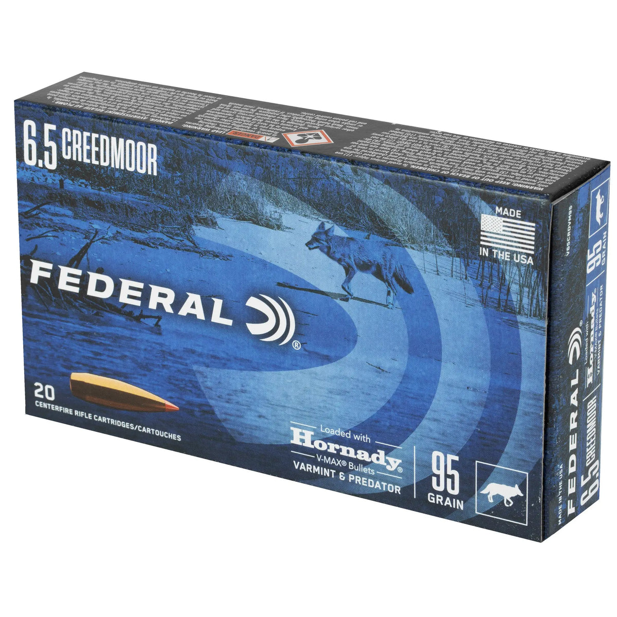 FED V&amp;P 6.5 CM 95GR HRNDY V-MAX 20/2 - American Ordnance