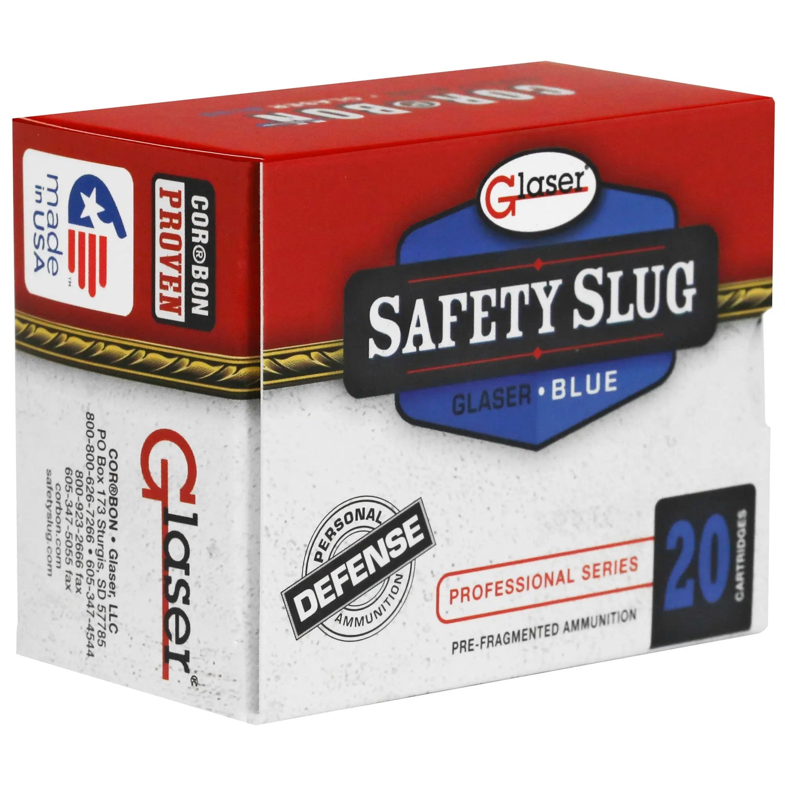 GLASER BLUE 357MAG 80GR 20/500 - American Ordnance