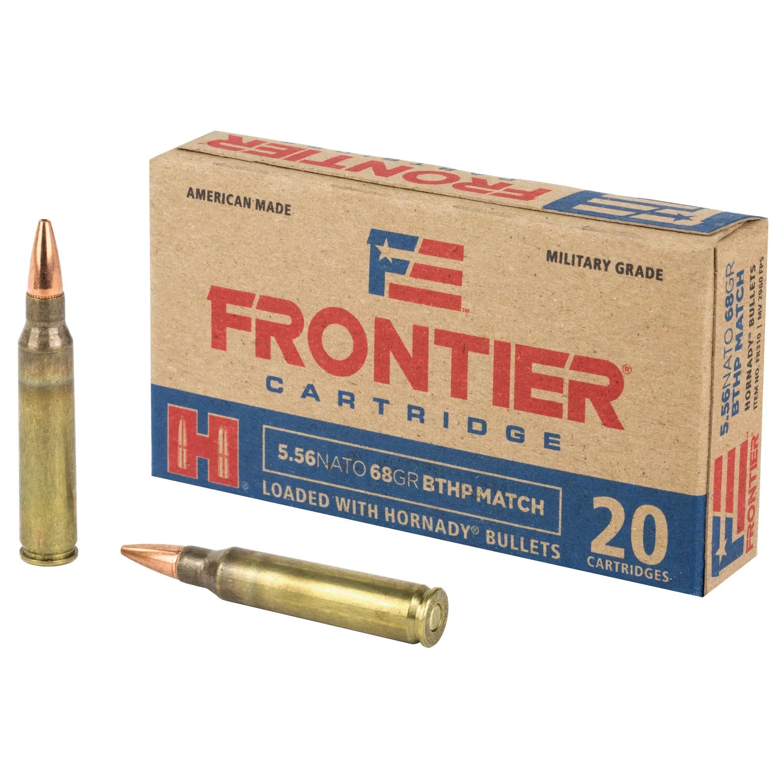 FRONTIER 556NATO 68GR BTHP MTCH 20/5 - American Ordnance