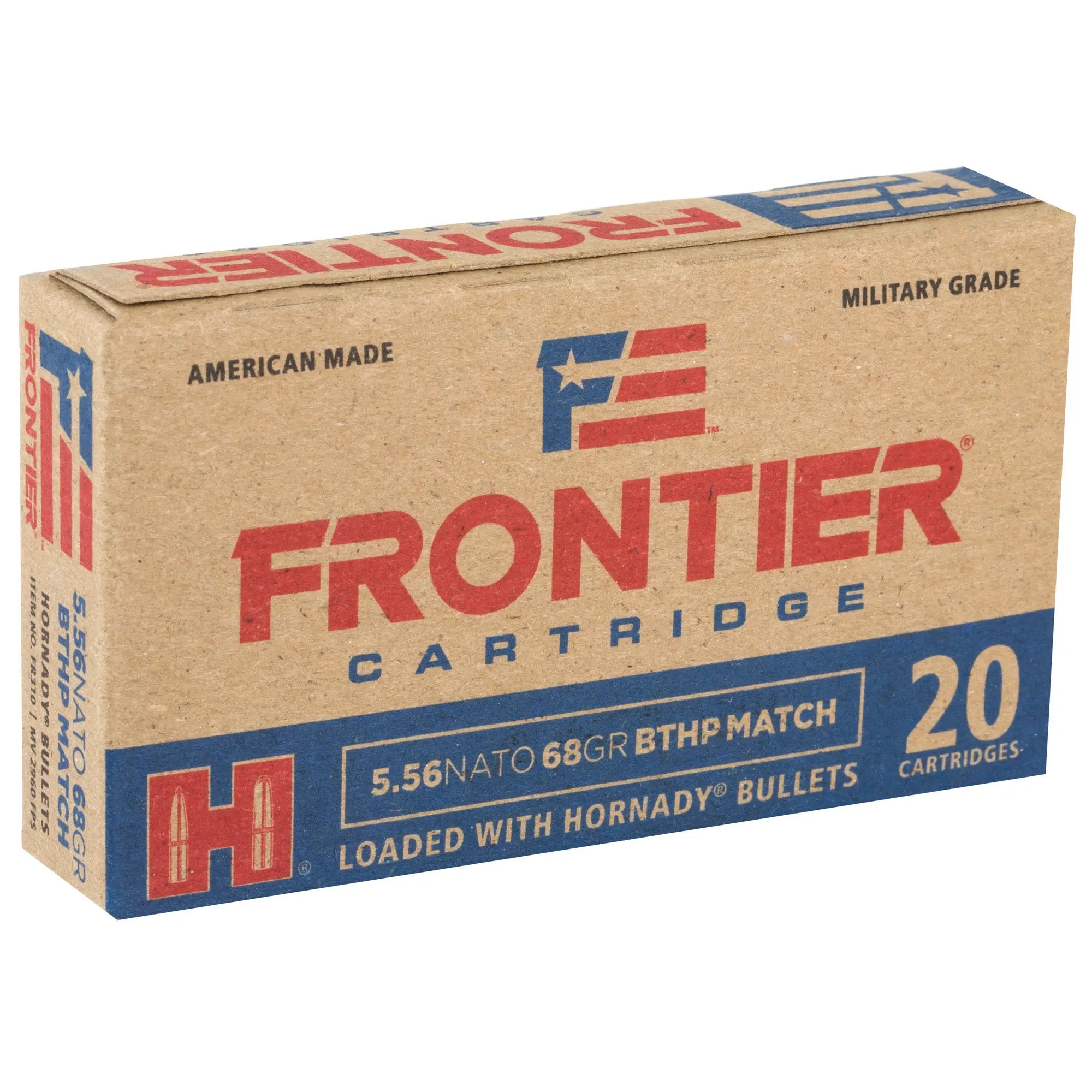 FRONTIER 556NATO 68GR BTHP MTCH 20/5 - American Ordnance