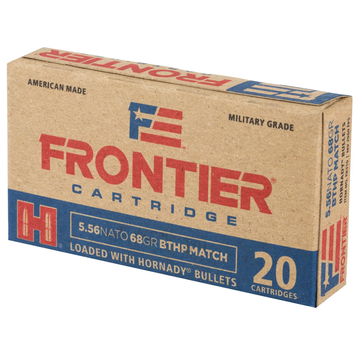 FRONTIER 556NATO 68GR BTHP MTCH 20/5 - American Ordnance