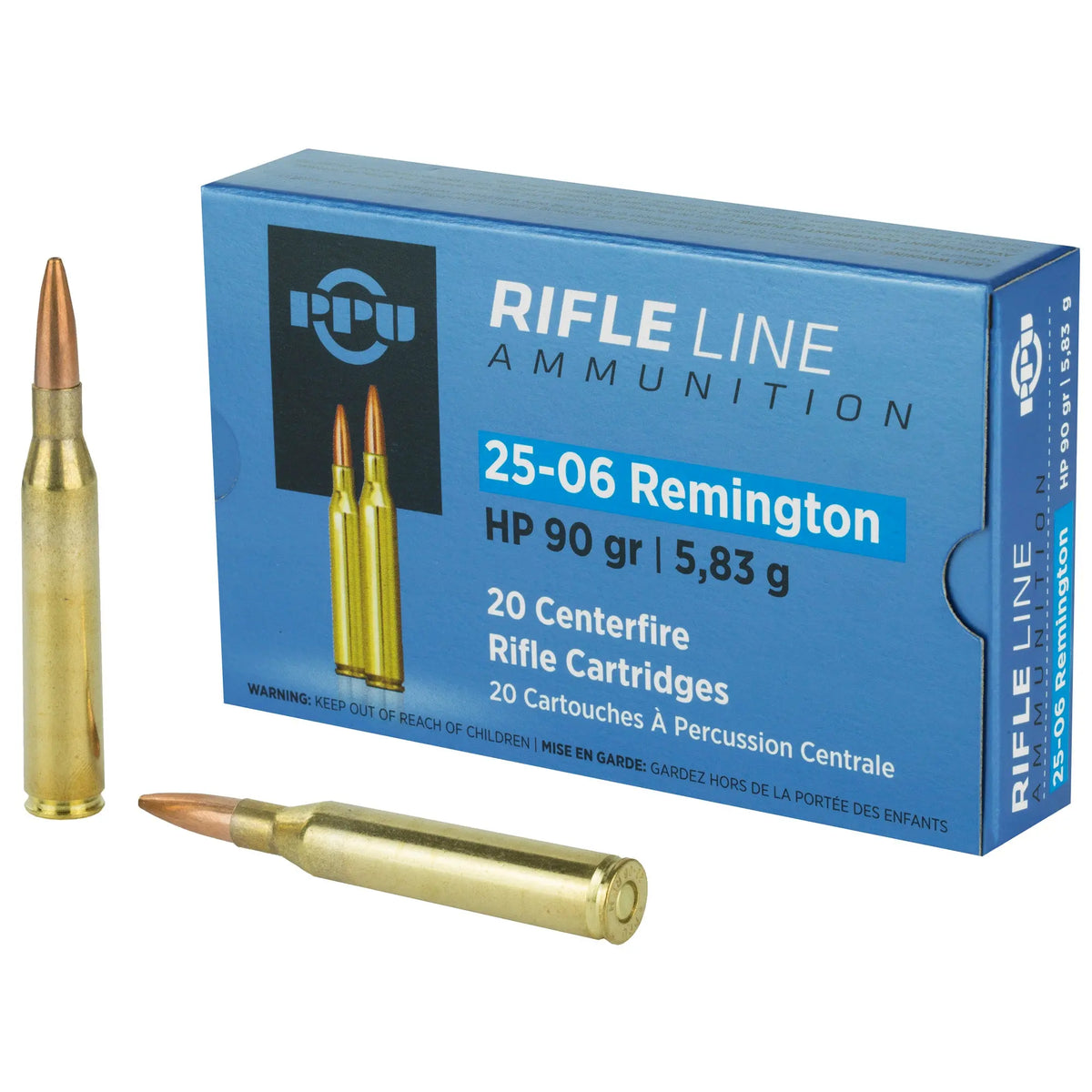 PPU 25-06REM HP 90GR 20/200 - American Ordnance