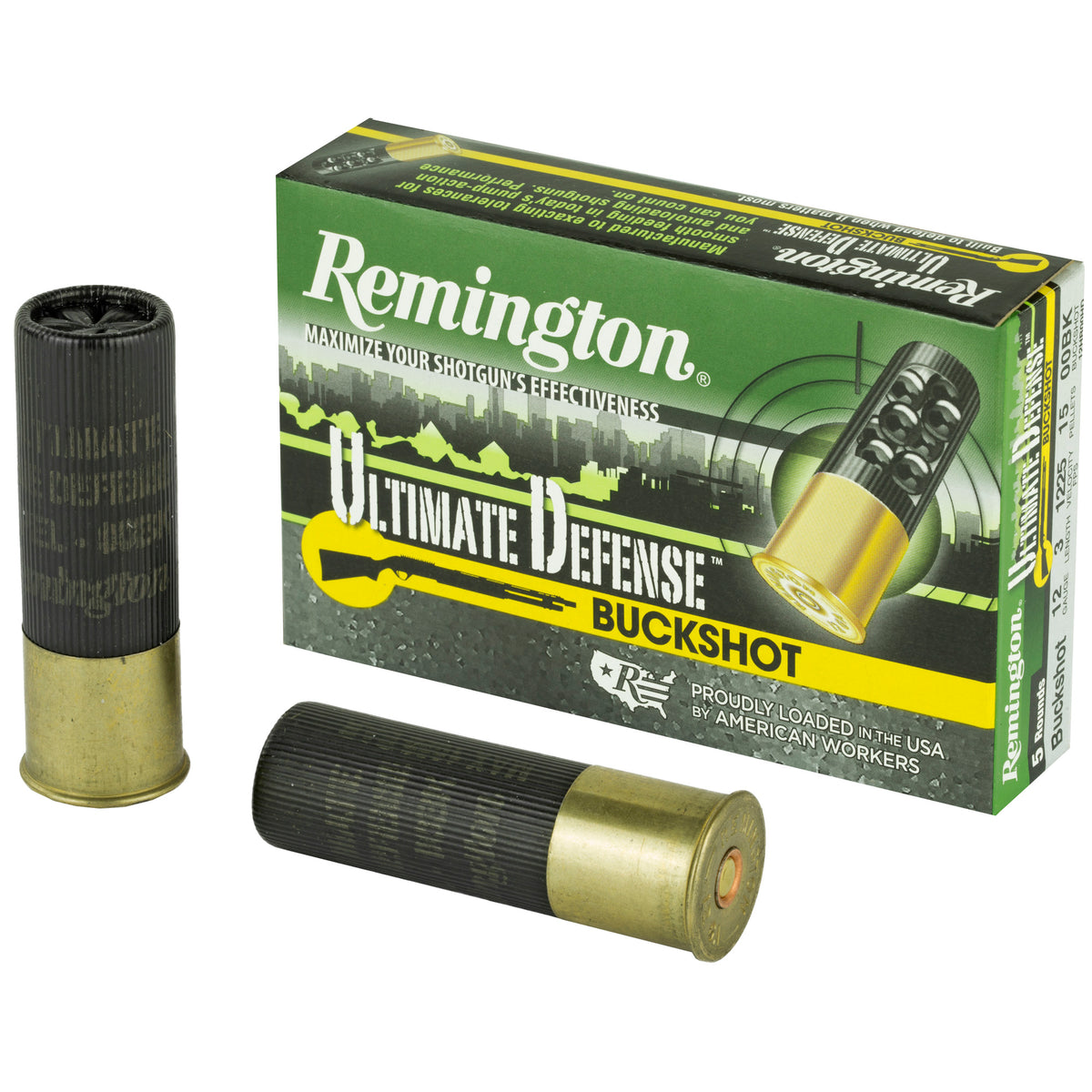 REMINGTON ULT DEF 12GA 3&quot; OO BUCK 5RD