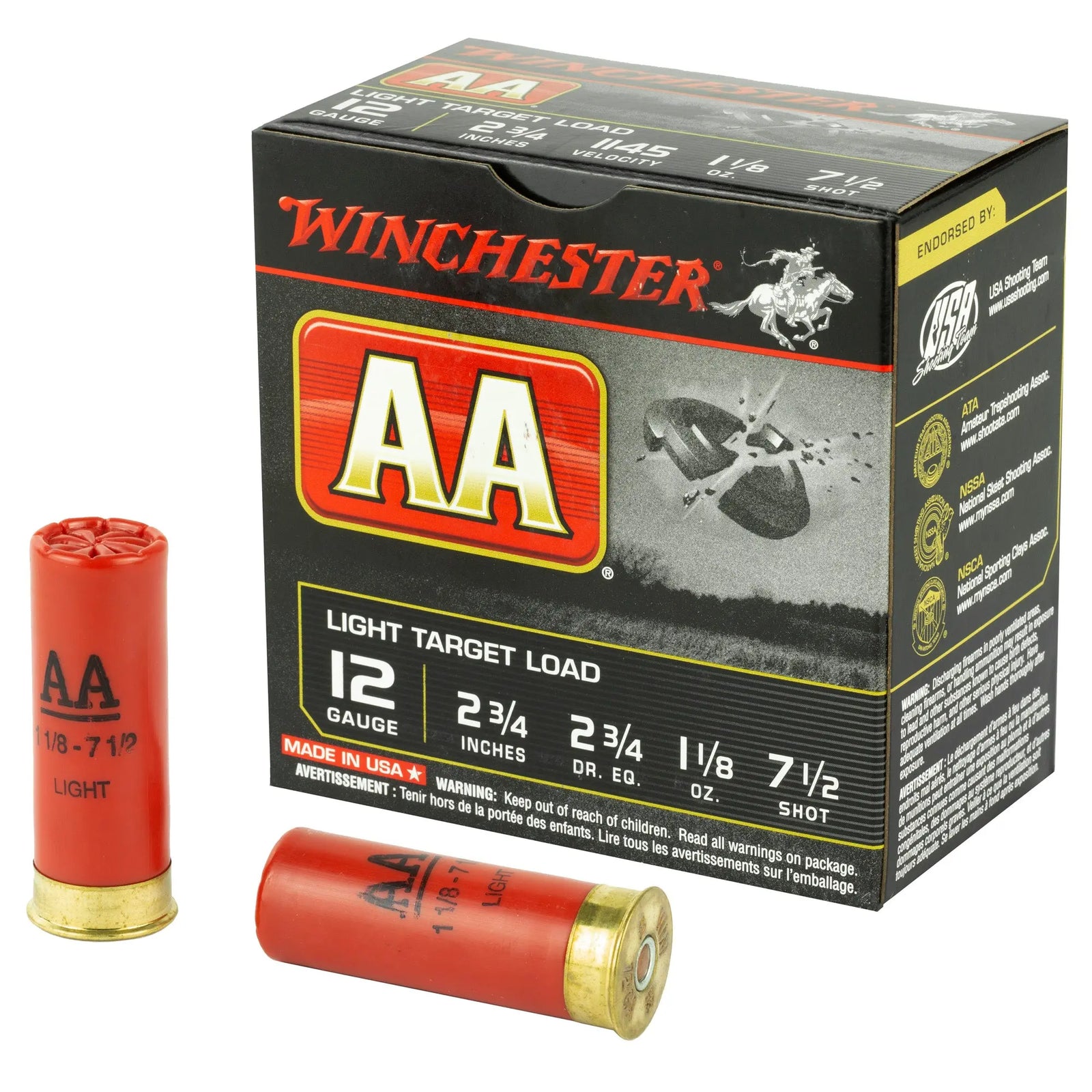 WIN AA TRGT 12GA 2.75" #7.5 25/250 - American Ordnance