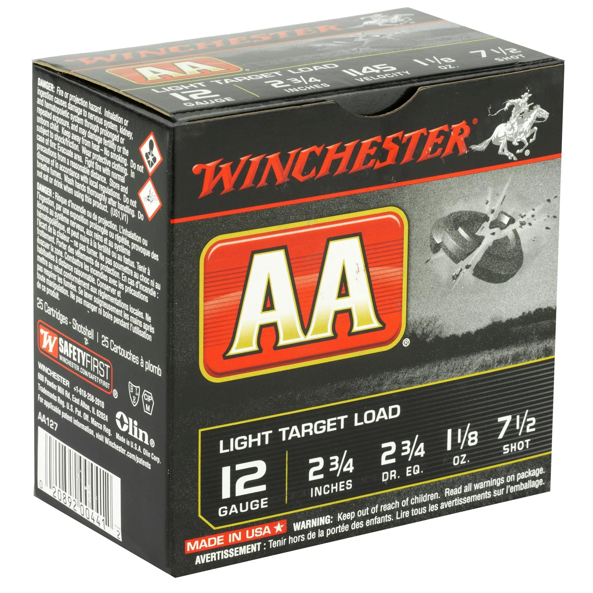 WIN AA TRGT 12GA 2.75" #7.5 25/250 - American Ordnance