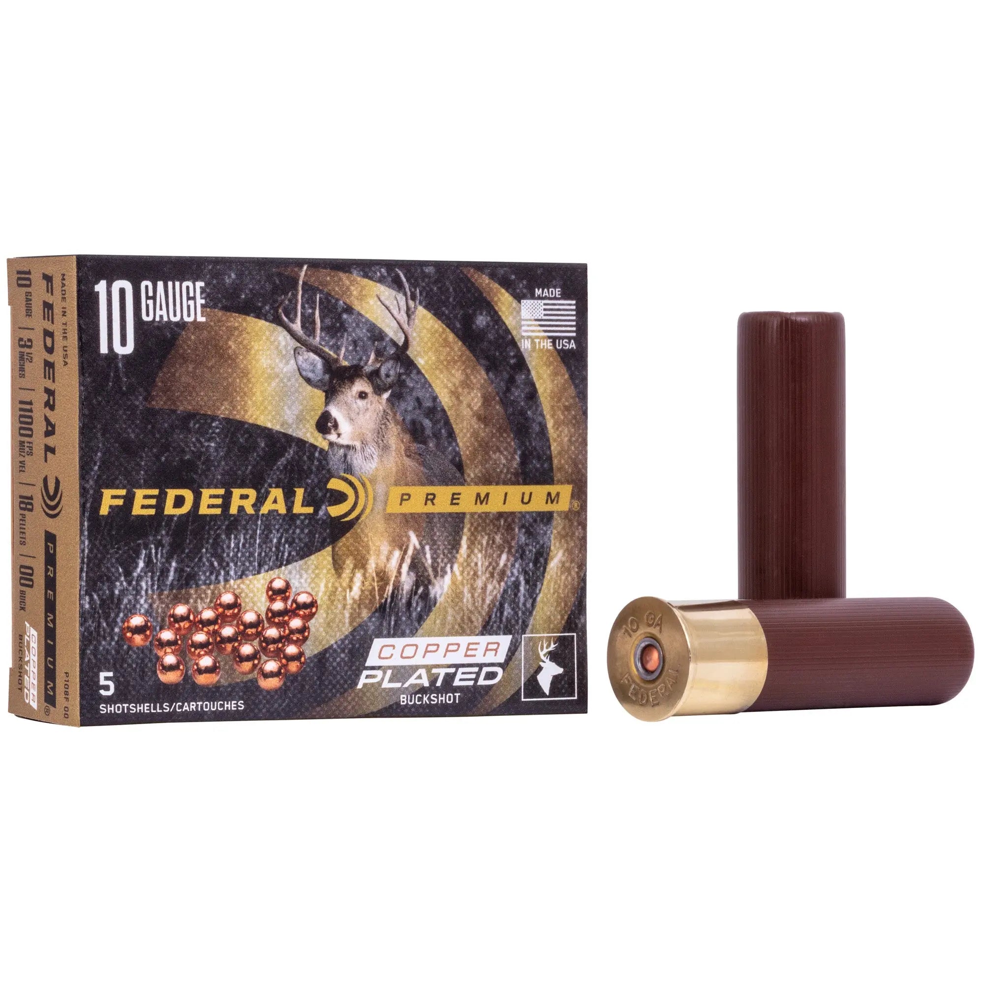 FED PRM VSHOK 10GA 3.5" 00 BUCK 5/50 - American Ordnance