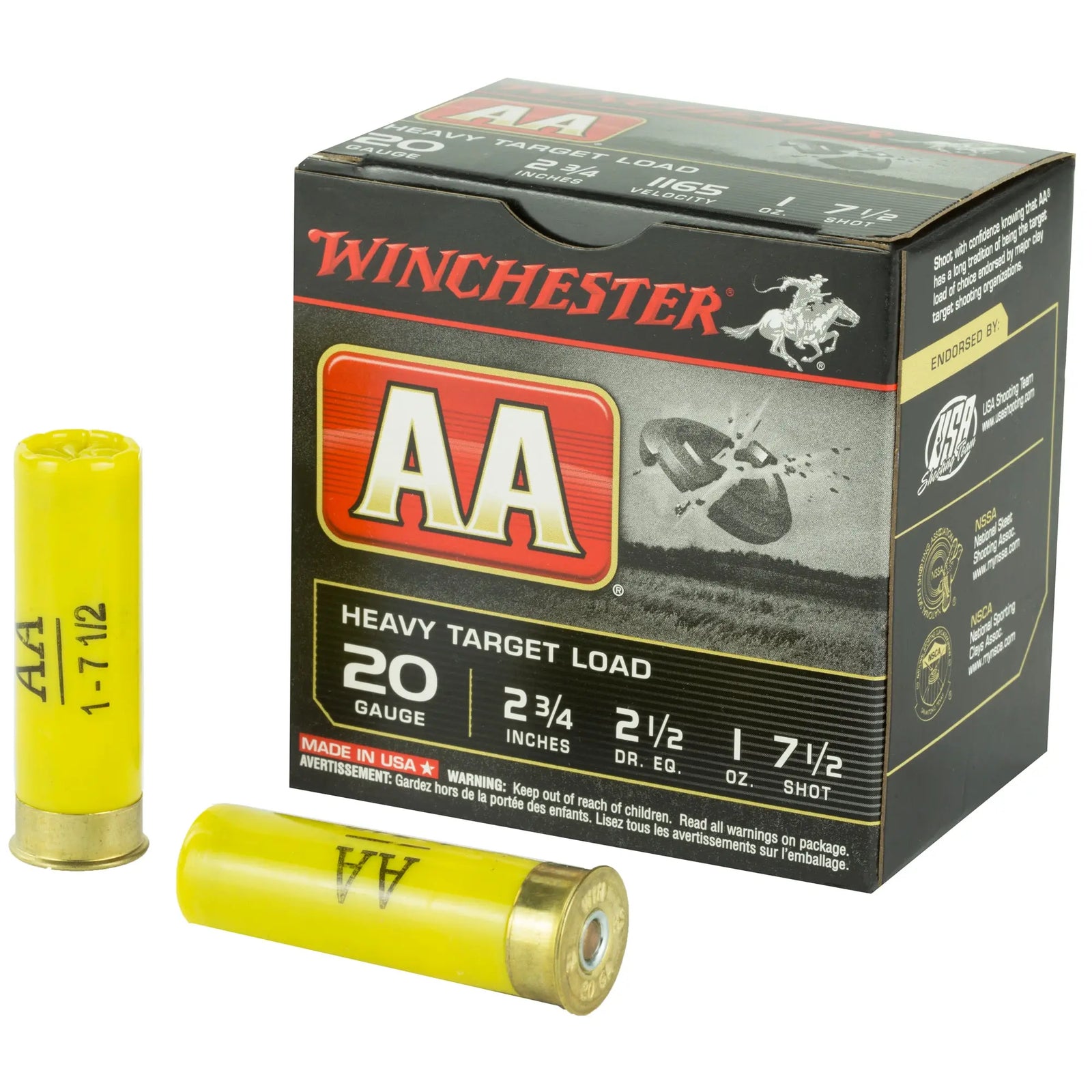 WIN AA TRGT 20GA 2.75" #7.5 25/250 - American Ordnance