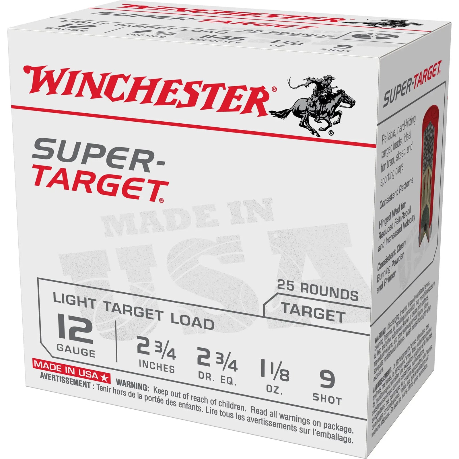 WIN SUPERTARGET 12GA 2.75" #9 25/250 - American Ordnance