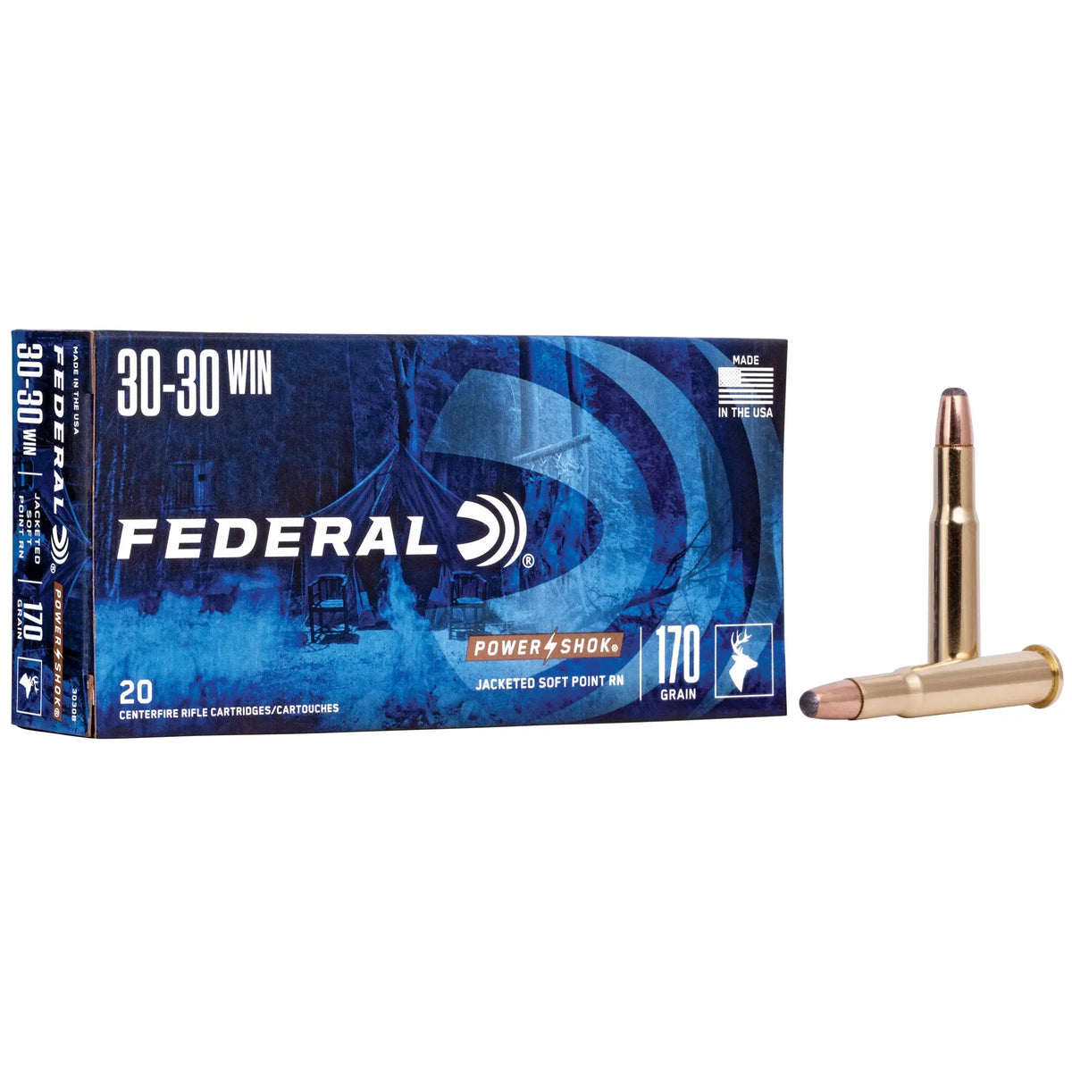 FED PWRSHK 3030WN 170GR SP RN 20/200 - American Ordnance