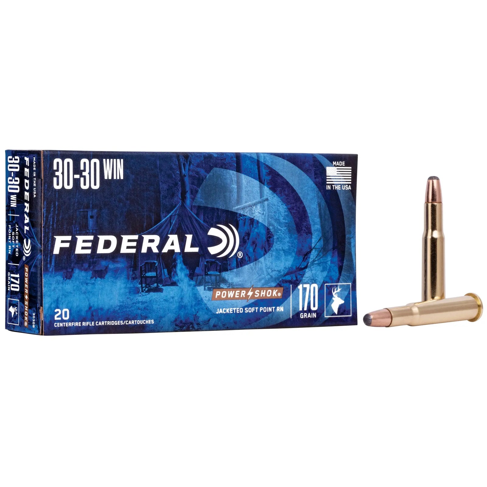 FED PWRSHK 3030WN 170GR SP RN 20/200 - American Ordnance