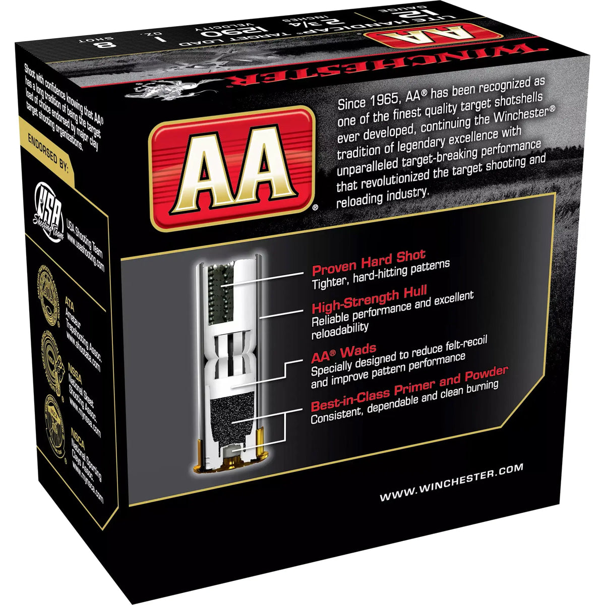 WIN AA LITE HC 12GA 2.75&quot; #8 25/250 - American Ordnance