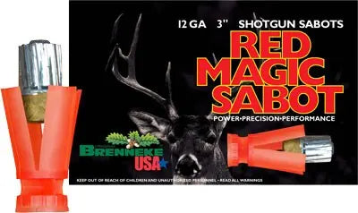 1OZ SABOT 5RD  50BX/CSBRENNEKE USA RED MAGIC 12GA 3" - American Ordnance