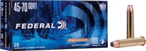 300GR JHP 20RD 10BX/CSFEDERAL POWER-SHOK 45-70 GOV - American Ordnance