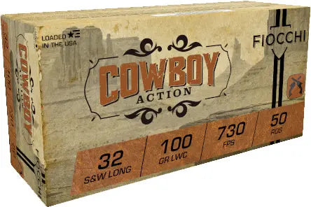 WADCUTTER 50RD 20BX/CSFIOCCHI 32 S&W LONG 100GR LEAD - American Ordnance