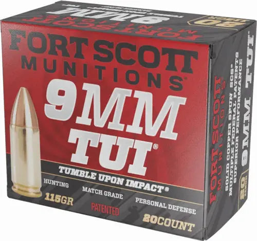 TUI SOLID COPPER 20RD 25BX/CSFORT SCOTT 9MM LUGER 115GR - American Ordnance