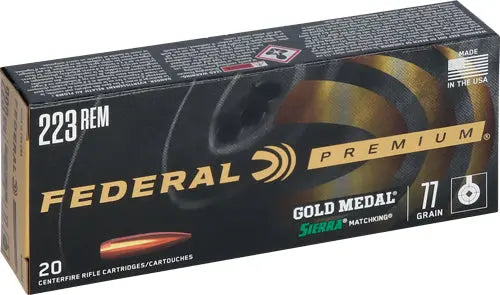 77GR MATCHKING 20RD 10BX/CSFEDERAL GOLD MEDAL 223 REM - American Ordnance