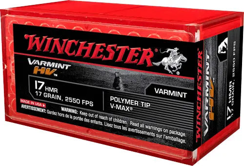 17GR 2550FPS V-MAX 50RD 20BX/CWINCHESTER VARMINT HV 17HMR - American Ordnance
