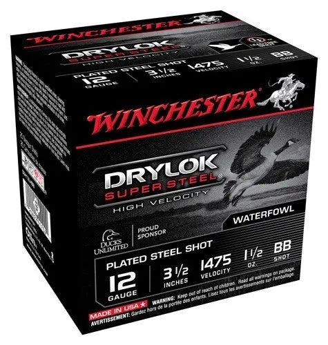 1-1/2OZ #BB 1475FPS 25RD 10B/CWINCHESTER DRYLOK 12GA 3.5&quot; - American Ordnance