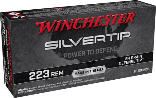 64GR DEFENSE TIP 20RD 10BX/CSWINCHESTER SILVERTIP 223 REM - American Ordnance