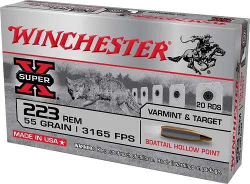 55GR BTHP 20RD 25BX/CSWINCHESTER SUPER-X 223 REM - American Ordnance
