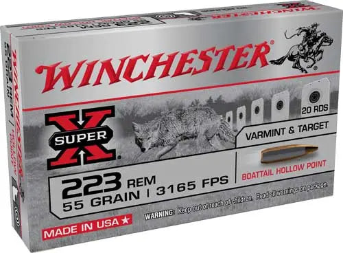 55GR BTHP 20RD 25BX/CSWINCHESTER SUPER-X 223 REM - American Ordnance