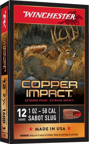 1OZ SABOT SLUG 5RD 20BX/CSWINCHESTER 12GA COPPER IMPACT - American Ordnance