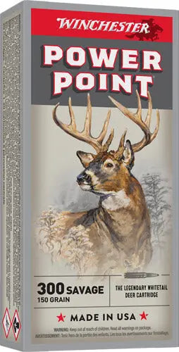 150GR POWER POINT 20RD 10BX/CSWINCHESTER SUPER-X 300 SAVAGE - American Ordnance