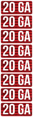 8-PACKMTM AMMO CALIBER LABELS 20GA - American Ordnance
