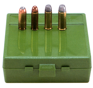 64-ROUNDS FLIP TOP STYLE GREENMTM AMMO BOX 50AE/50SW MAG - American Ordnance
