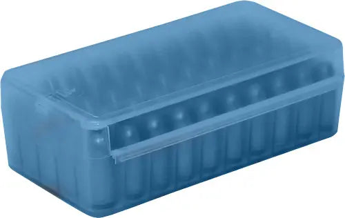 50-ROUNDS SIDE SLIDE CL BLUEMTM AMMO BOX 9MM LUGER/380ACP - American Ordnance