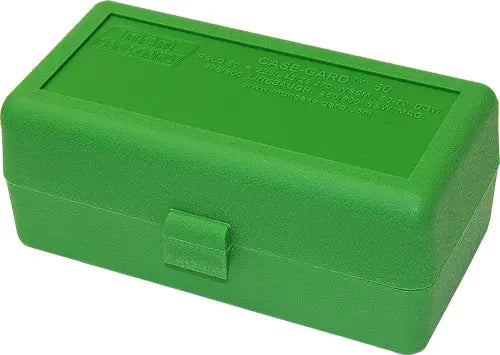 50-ROUNDS FLIP TOP STYLE GREENMTM AMMO BOX WSSM & 500SW - American Ordnance
