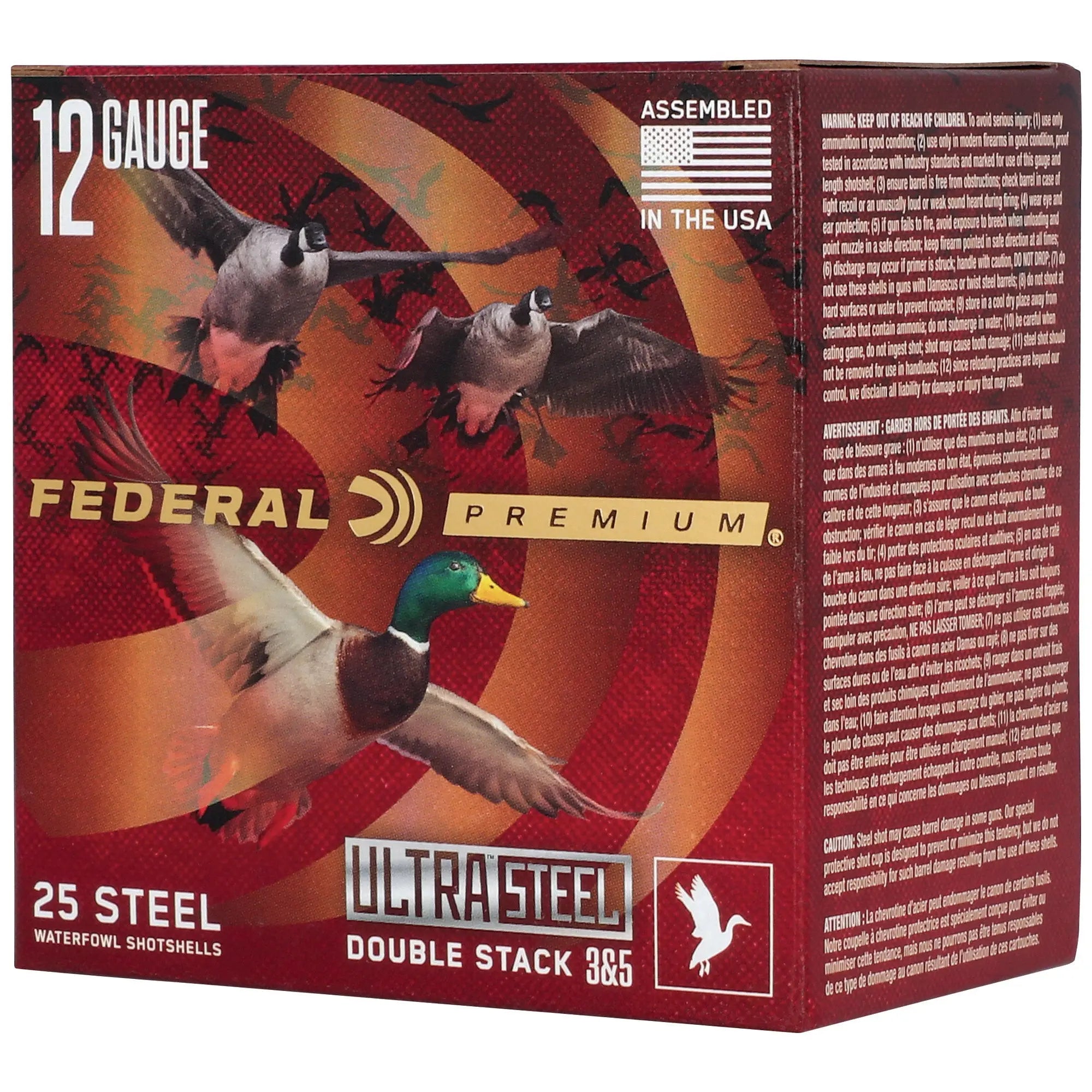 FED ULT STL 12GA 3" 1.25OZ #3/#5 25 - American Ordnance